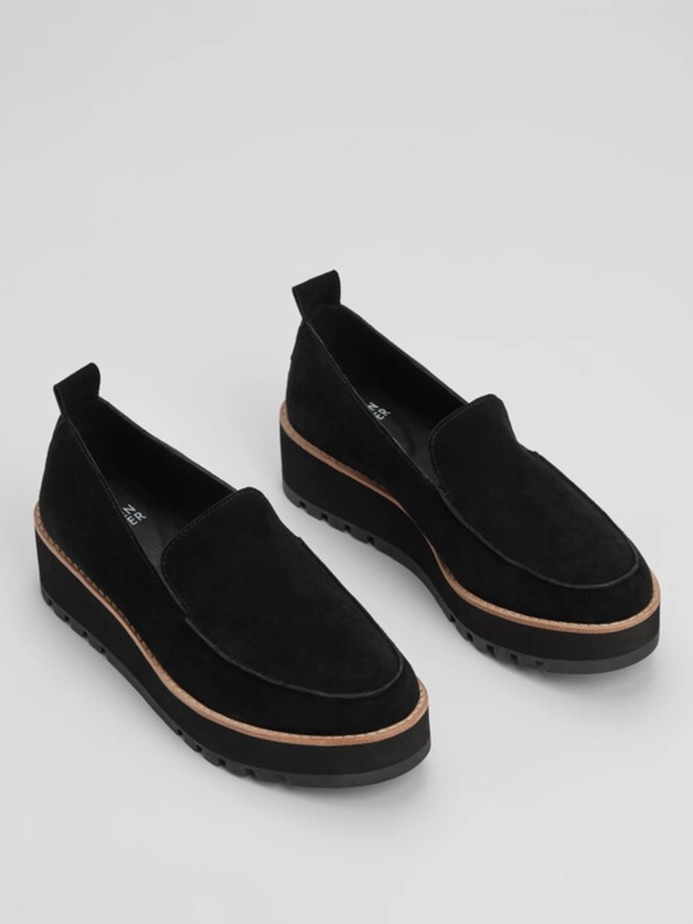 Eileen Fisher Ells Black Suede Loafers